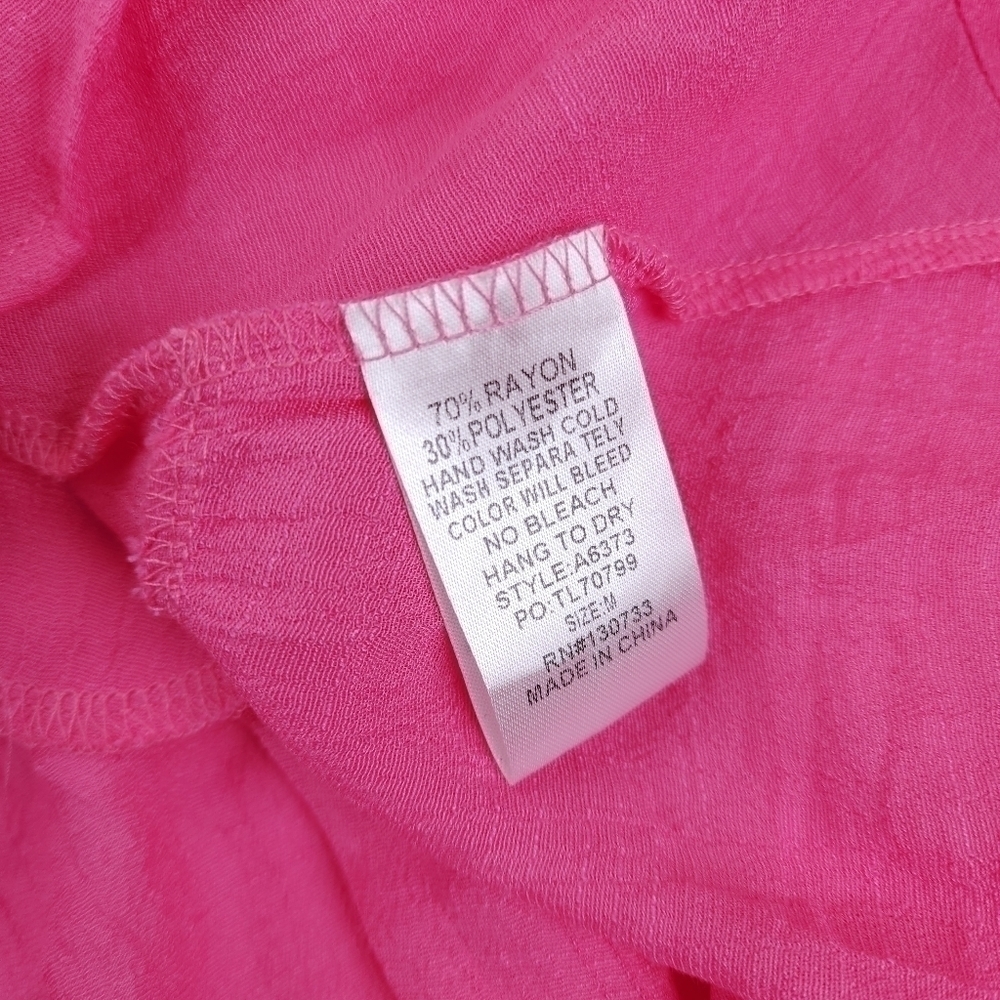 Umgee Pink Oversized Tunic Top Sz M - Picture 12 of 12